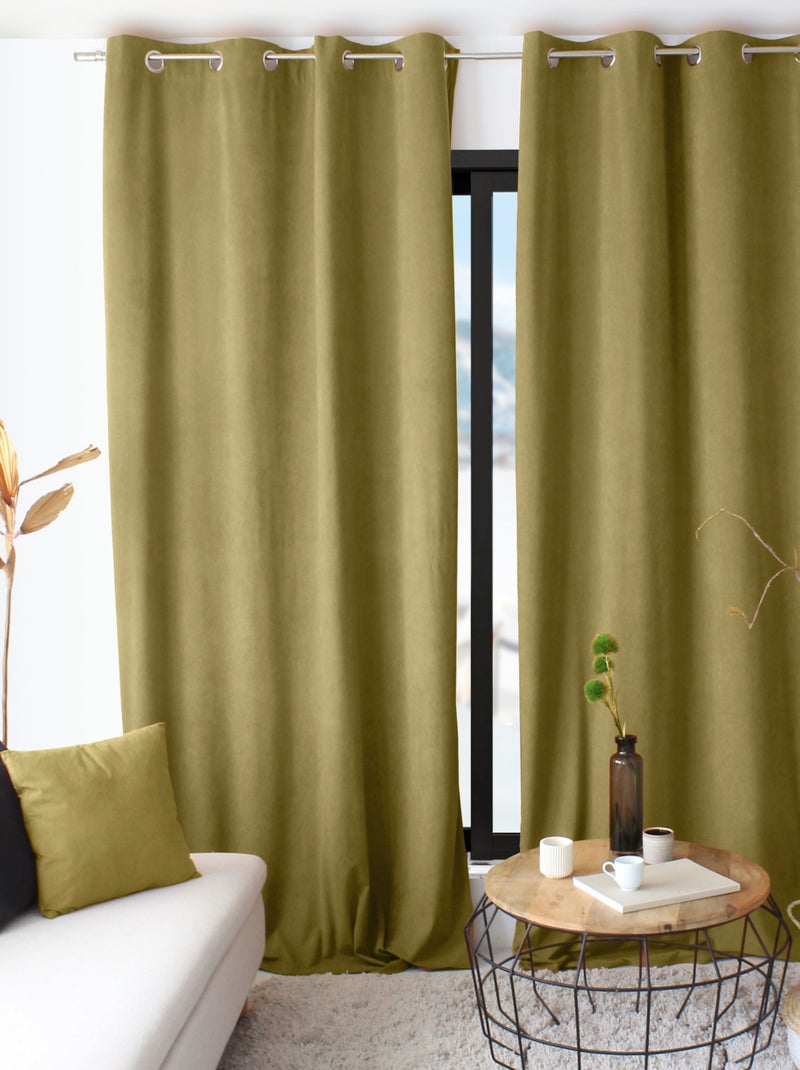 Cortina de ecrã de veludo Bronze - Kiabi