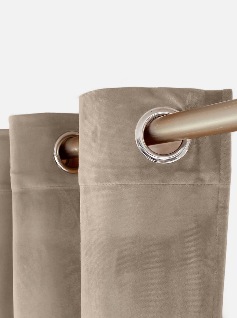 Cortina de ecrã de veludo Madeira natural - Kiabi