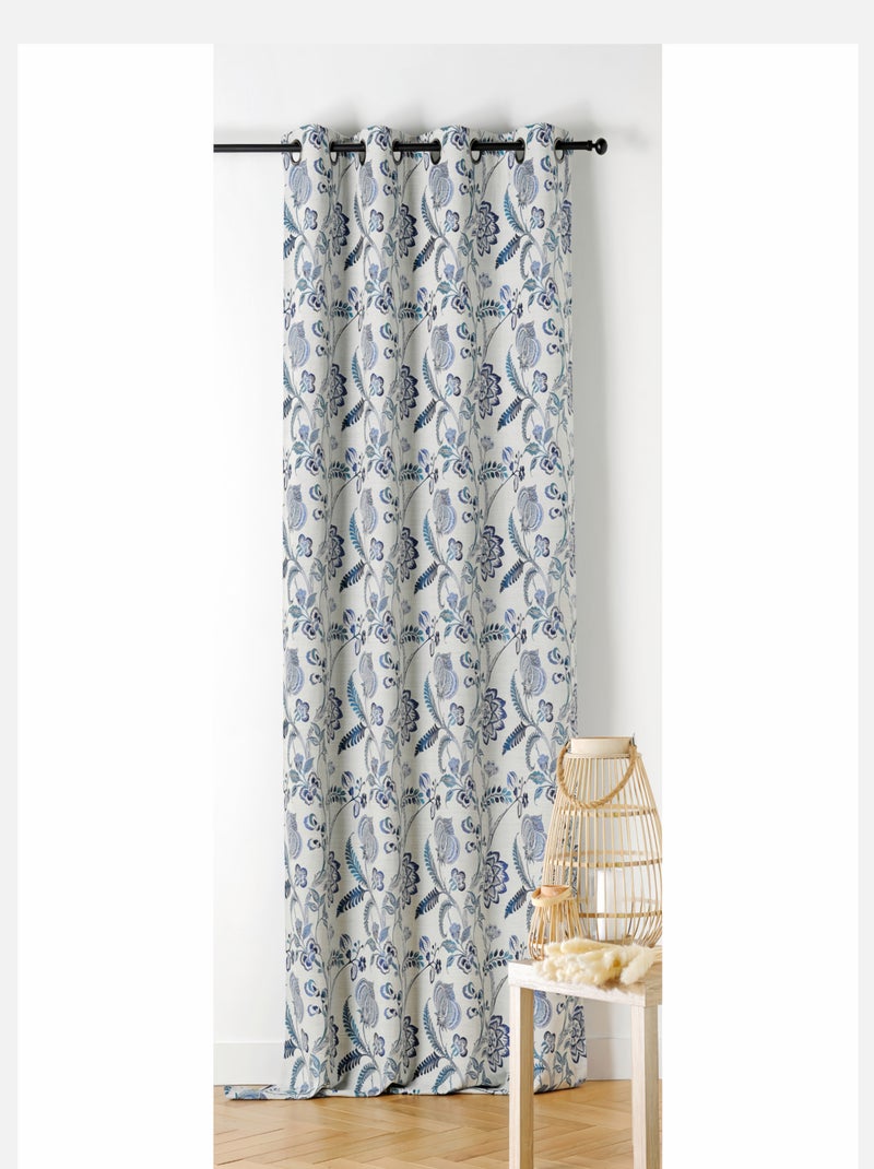 Cortina de ecrã vintage floral Azul-ultramar - Kiabi