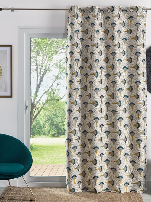 Cortina de estofos em jacquard - Kiabi Cortina de estofos em jacquard - Kiabi