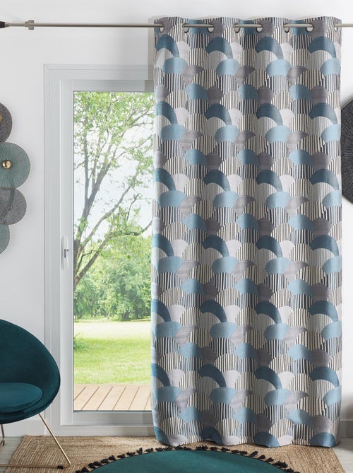 Cortina de estofos em jacquard arredondado - Kiabi