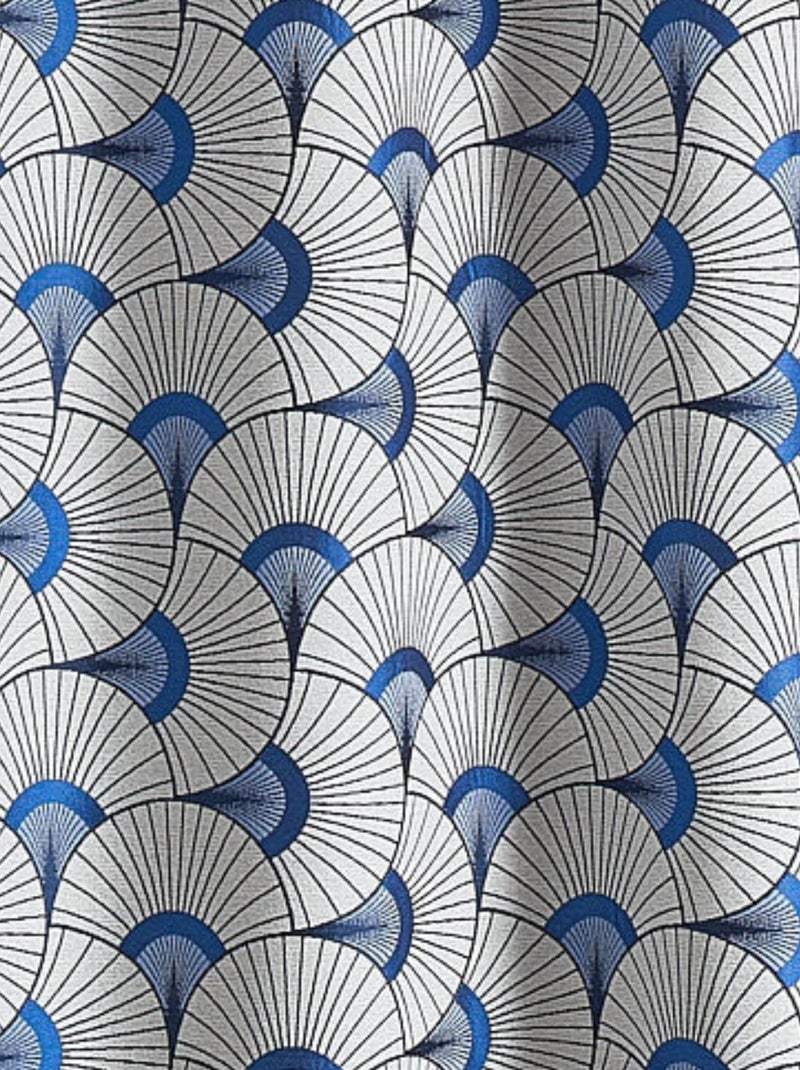 Cortina de estofos em jacquard Azul - Kiabi