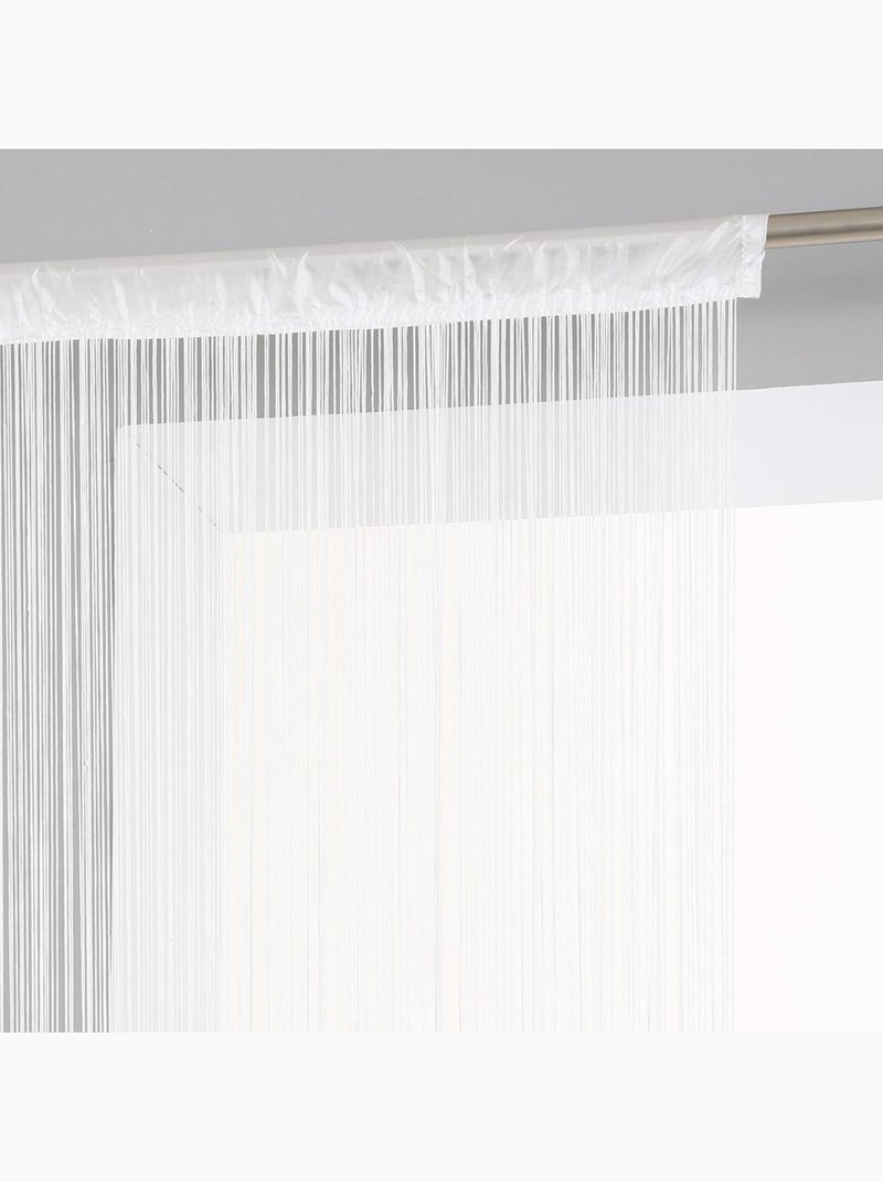 Cortina de fios lisos e coloridos Branco - Kiabi