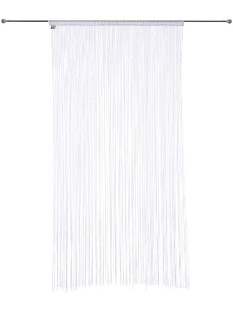 Cortina de fios lisos e coloridos Branco - Kiabi