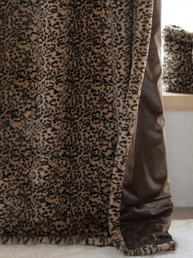 Cortina de imitação de pele de leopardo Bege - Kiabi