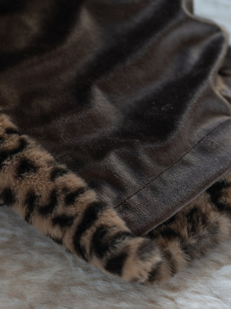Cortina de imitação de pele de leopardo Bege - Kiabi