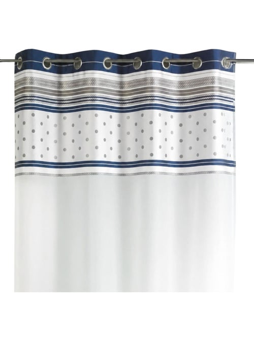 Cortina de jacquard com forro às riscas horizontais - Kiabi Cortina de jacquard com forro às riscas horizontais - Kiabi