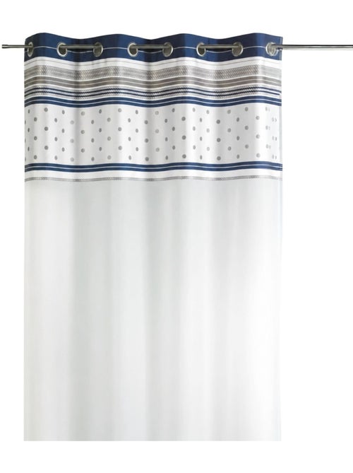 Cortina de jacquard com forro às riscas horizontais - Kiabi Cortina de jacquard com forro às riscas horizontais - Kiabi