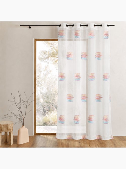 Cortina de jacquard com motivos gráficos - Kiabi