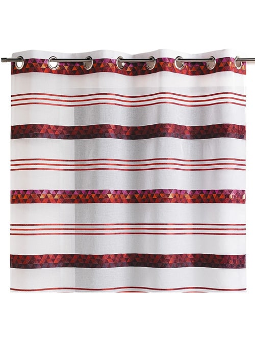 Cortina de jacquard com riscas geométricas - Kiabi