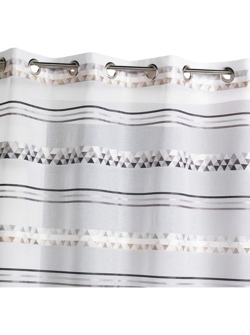 Cortina de jacquard com riscas geométricas - Kiabi