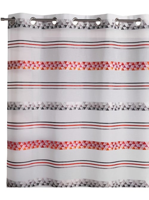 Cortina de jacquard com riscas geométricas - Kiabi