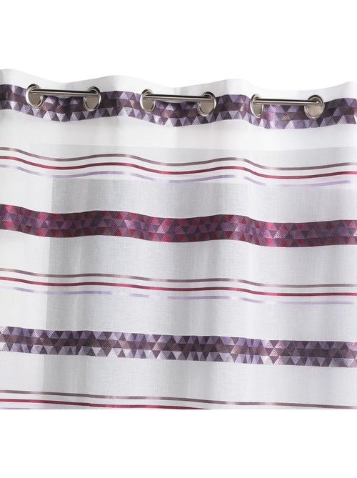 Cortina de jacquard com riscas geométricas - Kiabi
