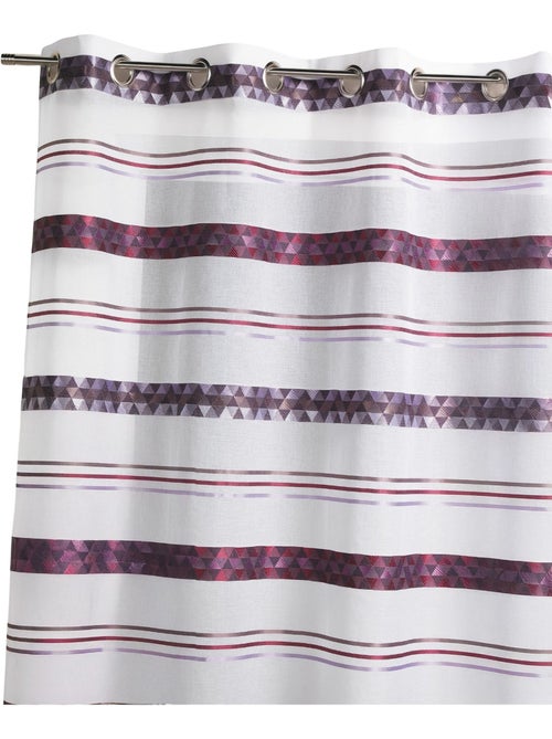 Cortina de jacquard com riscas geométricas - Kiabi