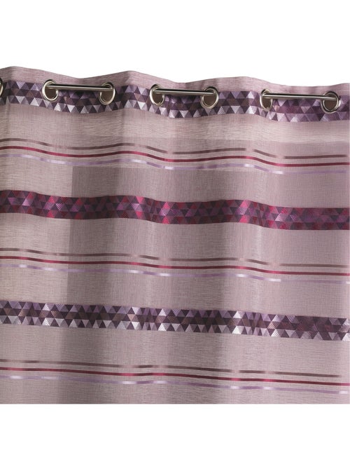 Cortina de jacquard com riscas geométricas - Kiabi