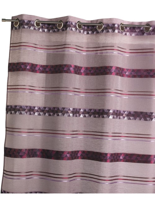 Cortina de jacquard com riscas geométricas - Kiabi