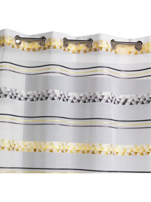 Cortina de jacquard com riscas geométricas - Kiabi