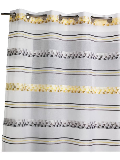 Cortina de jacquard com riscas geométricas - Kiabi
