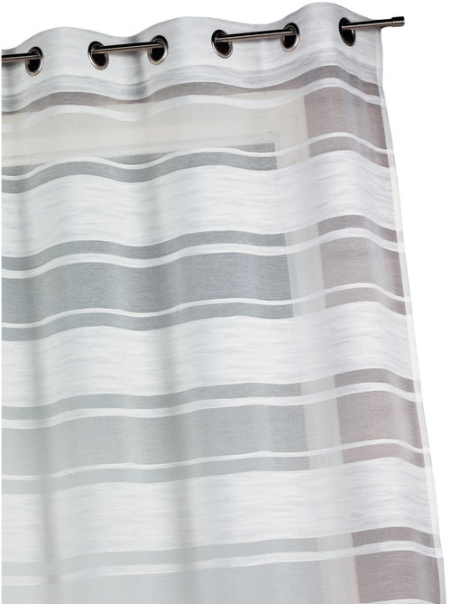 Cortina de jacquard com riscas horizontais - Kiabi Cortina de jacquard com riscas horizontais - Kiabi