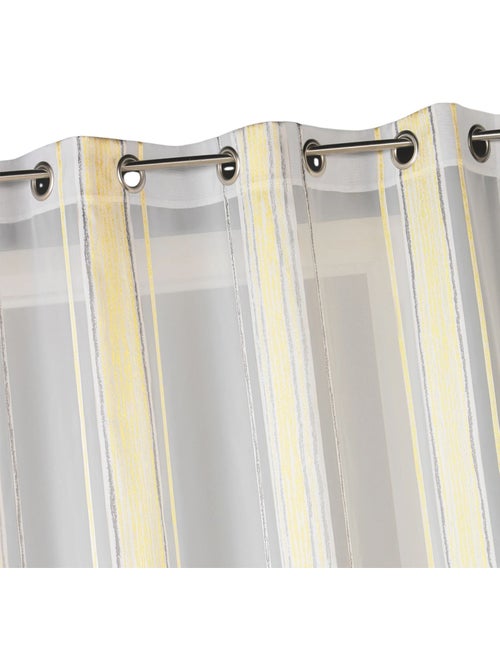 Cortina de jacquard com riscas verticais finas - Kiabi
