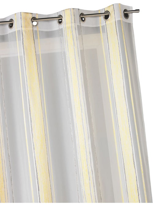 Cortina de jacquard com riscas verticais finas - Kiabi