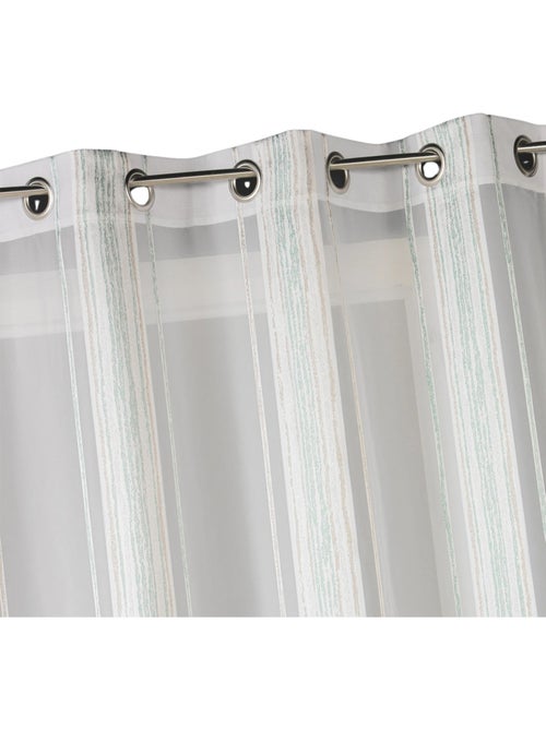 Cortina de jacquard com riscas verticais finas - Kiabi