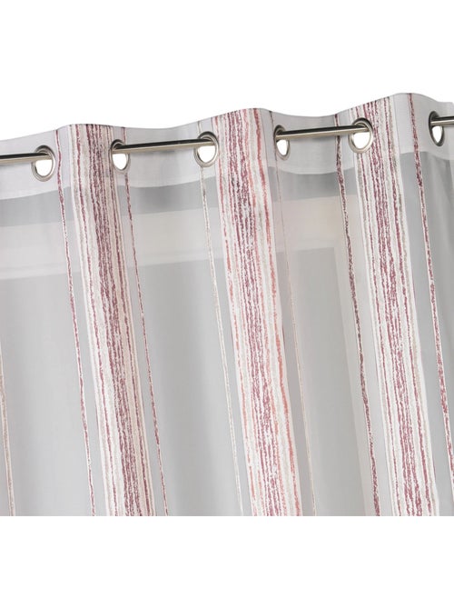 Cortina de jacquard com riscas verticais finas - Kiabi