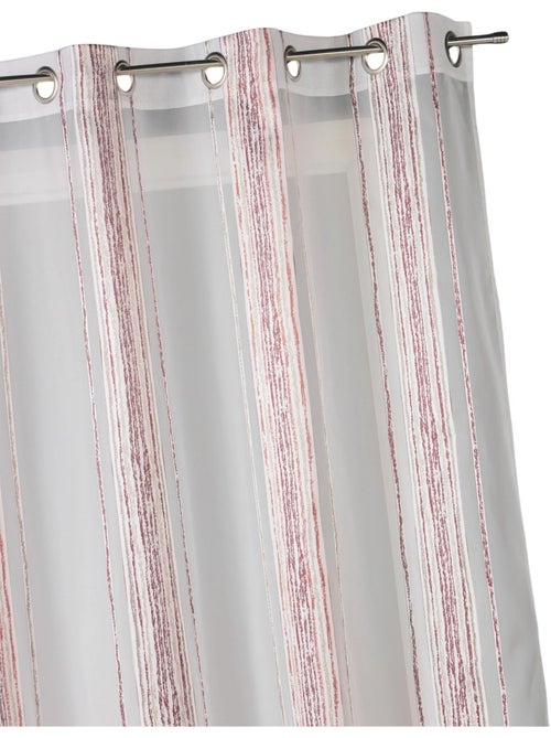 Cortina de jacquard com riscas verticais finas - Kiabi