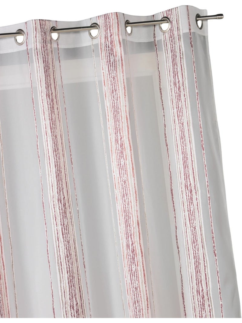 Cortina de jacquard com riscas verticais finas Bordô - Kiabi