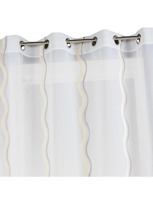 Cortina de jacquard com riscas verticais onduladas - Kiabi
