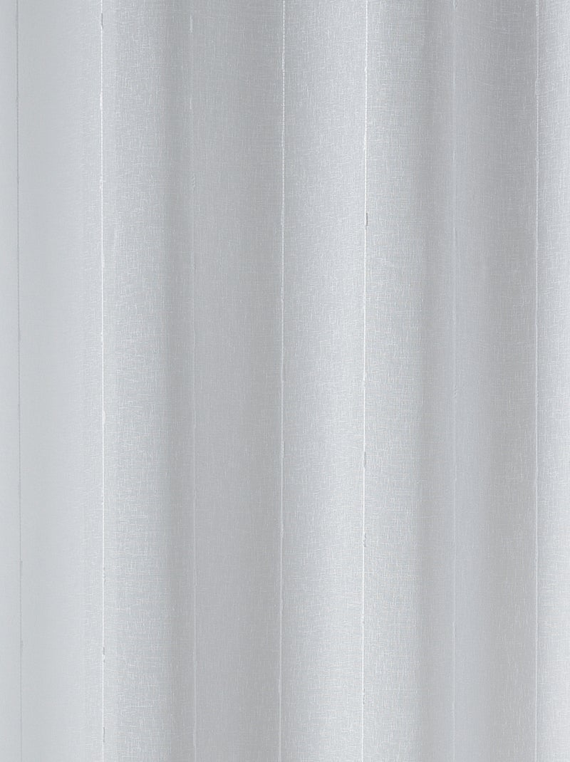 Cortina de janela pequena às riscas brancas Branco - Kiabi