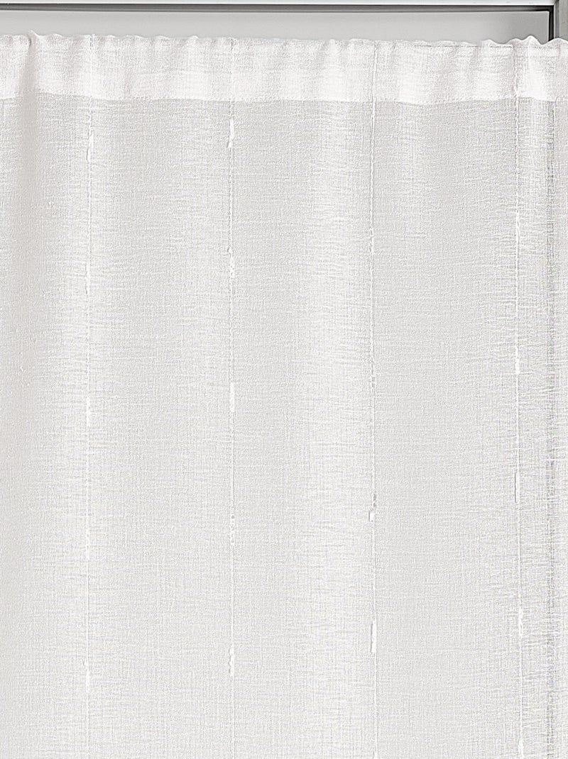 Cortina de janela pequena às riscas brancas Branco - Kiabi