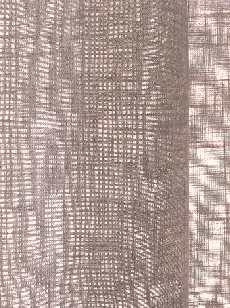 Cortina de linho Basic "Happyfriday" Bege - Kiabi