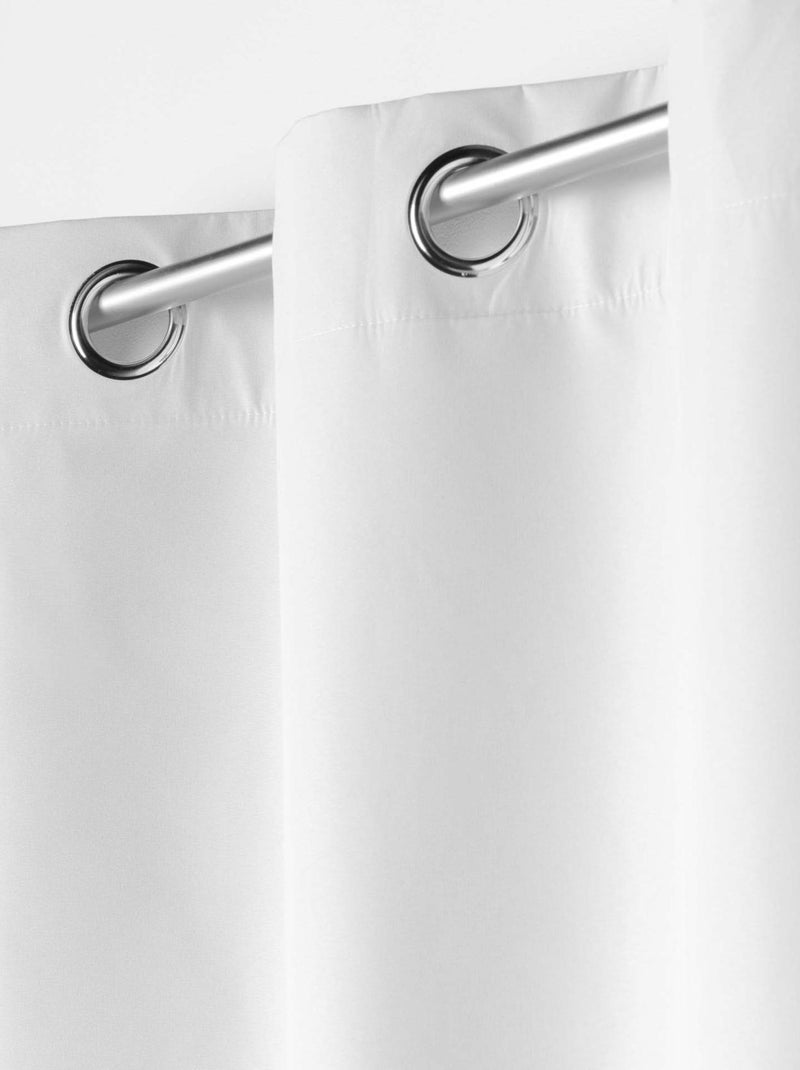Cortina de microfibra 100% blackout Branco - Kiabi