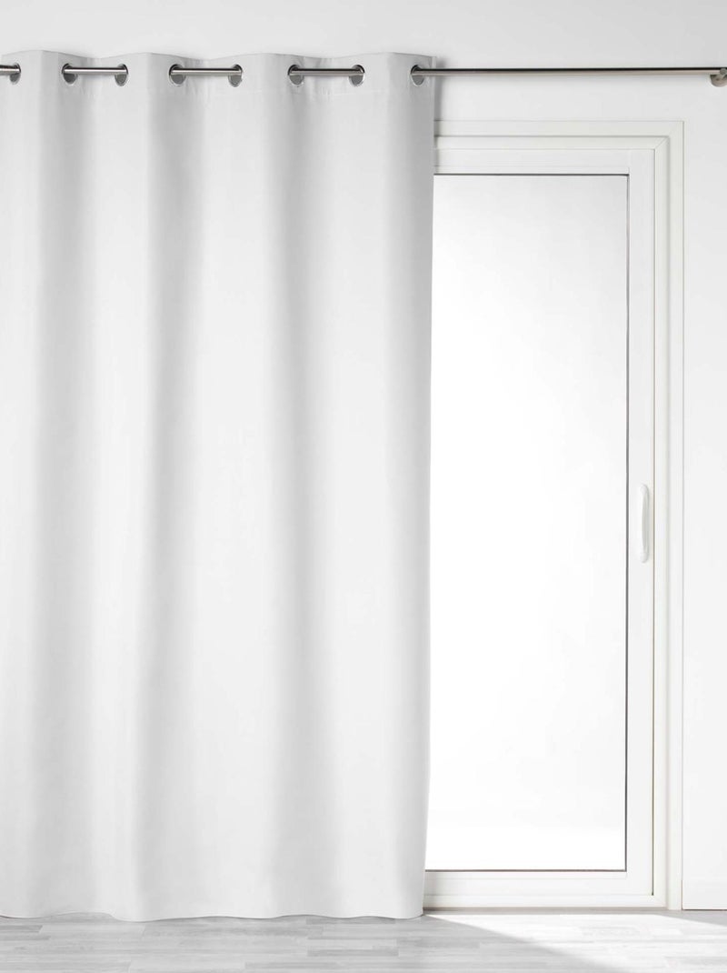 Cortina de microfibra 100% blackout Branco - Kiabi