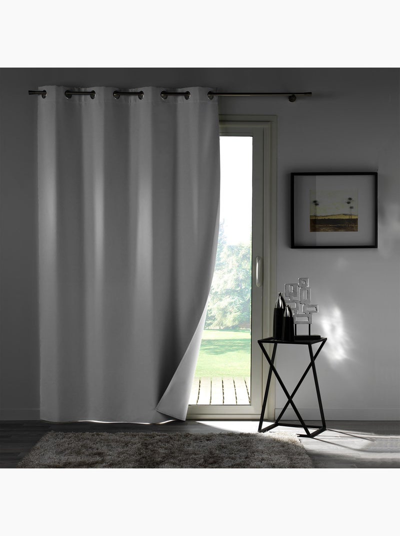Cortina de microfibra 100% blackout Branco - Kiabi