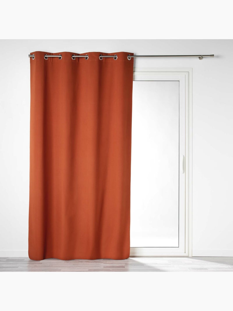 Cortina de microfibra 100% blackout Terracota - Kiabi