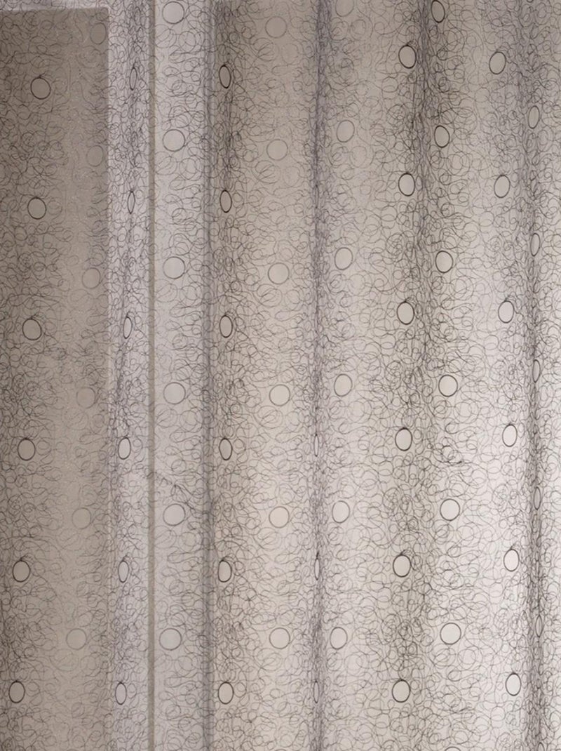 Cortina de organza bordada com bolhas Cinza claro - Kiabi