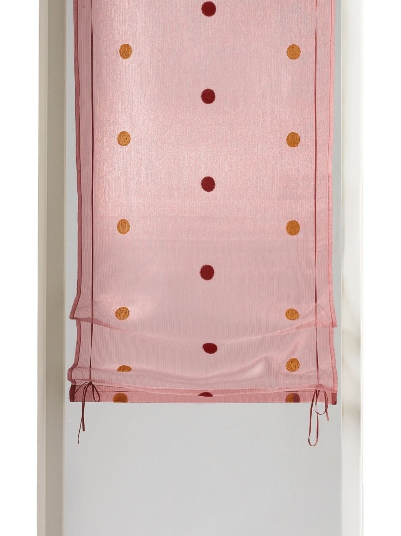 Cortina de organza com bolinhas, do tipo que se puxa para cima Bordô - Kiabi