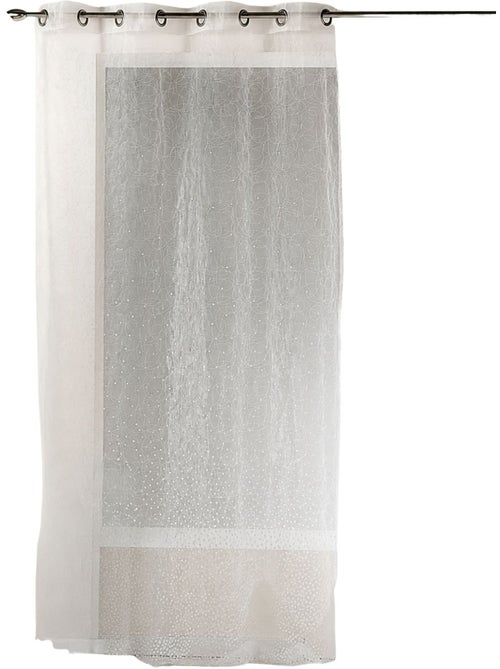 Cortina de organza com bordado em motivo - Kiabi Cortina de organza com bordado em motivo - Kiabi