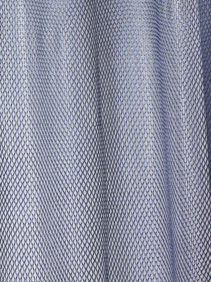 Cortina de organza com efeito de rede Azul - Kiabi