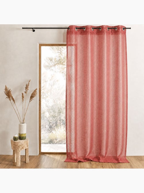 Cortina de organza com efeito de rede - Kiabi