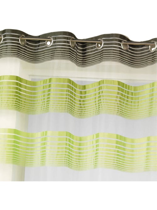Cortina de organza com finas riscas horizontais coloridas - Kiabi Cortina de organza com finas riscas horizontais coloridas - Kiabi