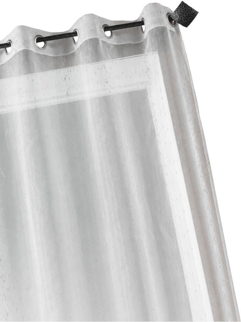 Cortina de organza com gotículas metálicas Branco - Kiabi
