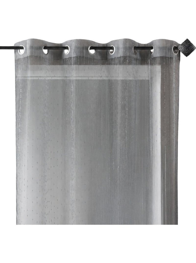 Cortina de organza com gotículas metálicas Cinza claro - Kiabi