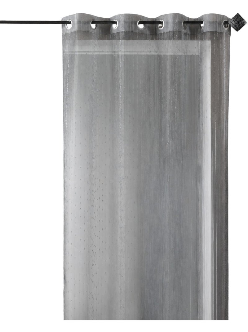 Cortina de organza com gotículas metálicas Cinza claro - Kiabi