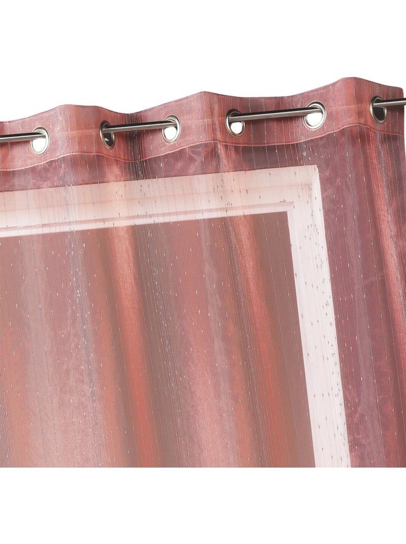 Cortina de organza com gotículas metálicas Vermelho - Kiabi