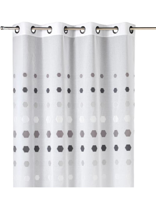 Cortina de organza com pontos geométricos - Kiabi