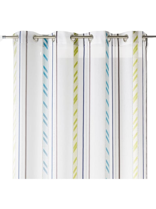 Cortina de organza com riscas verticais - Kiabi
