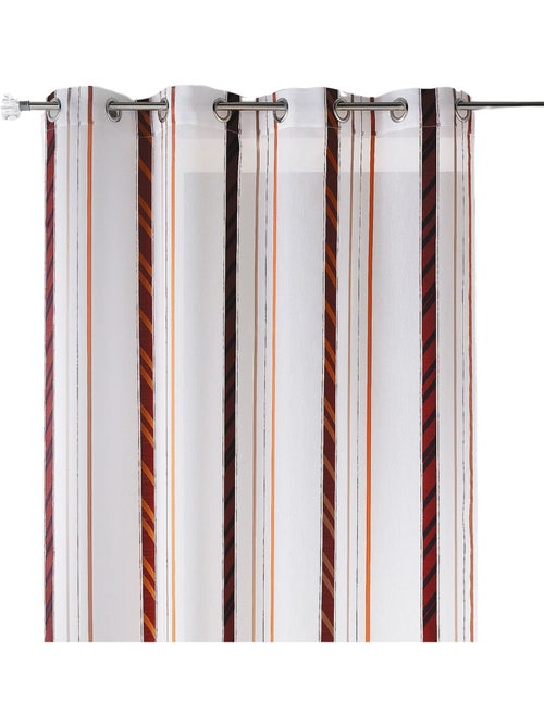 Cortina de organza com riscas verticais - Kiabi